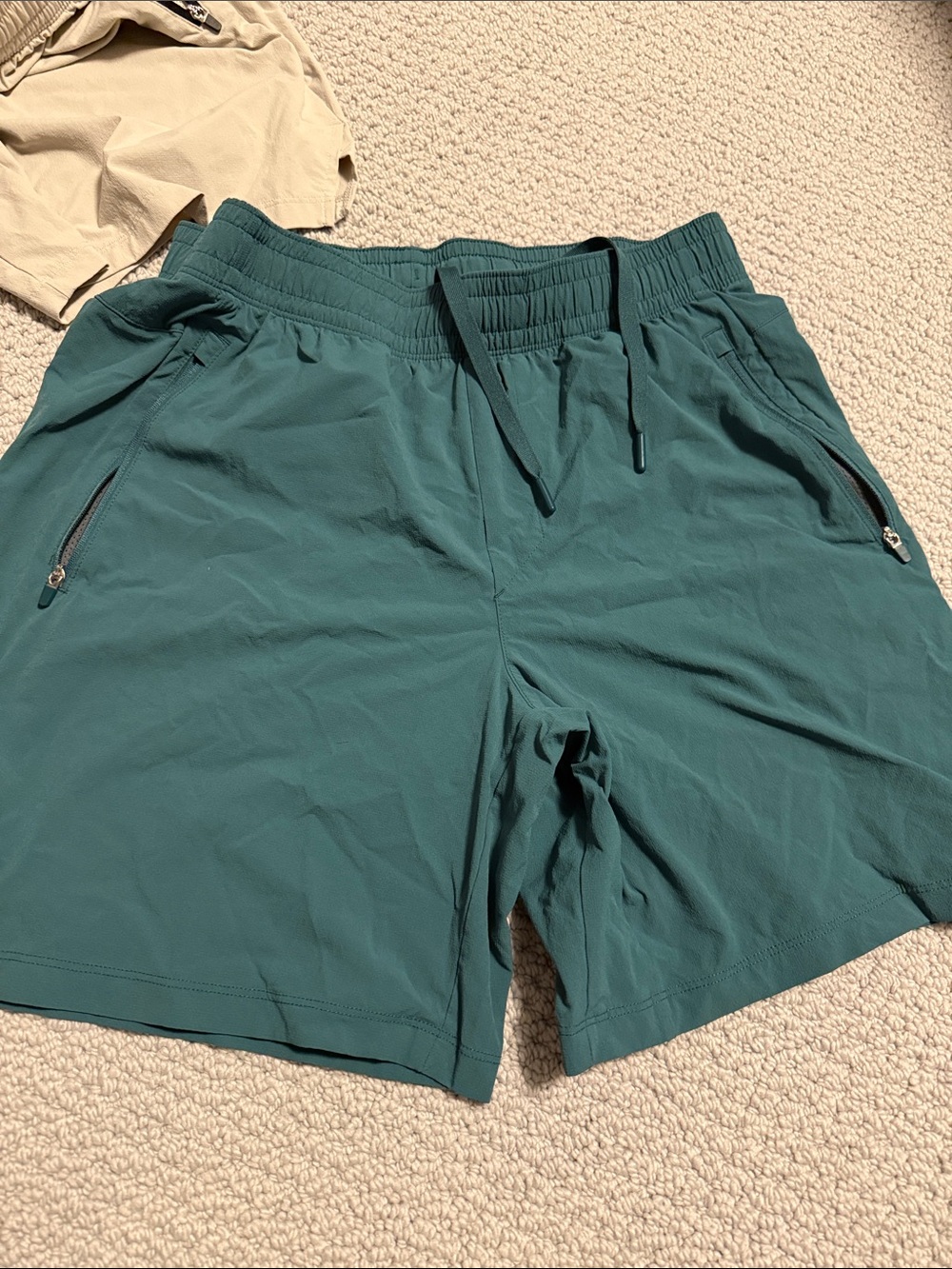 Men's All in Motion Athletic Drawstring Shorts in Teal